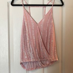 Pink and White tank top